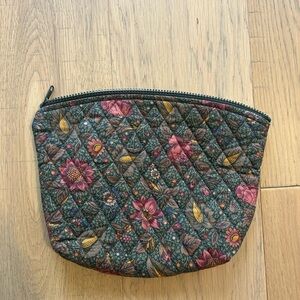 Vintage Vera Bradley Quilted Floral Cosmetic Pouch - Made in USA